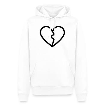 gebrochenes Herz - Männer Premium Bio Hoodie - Weiß - Vorne - Nico (187cm)