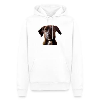 I see you - Männer Premium Bio Hoodie - Weiß - Vorne - Nico (187cm)