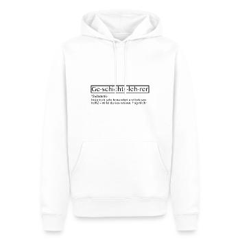 geschichtslehrer tshirt - Männer Premium Bio Hoodie - Weiß - Vorne - Nico (187cm)