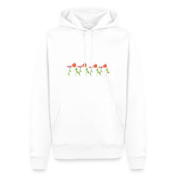 Blume Symbol Blüte acht blumen form - Männer Premium Bio Hoodie - Weiß - Vorne - Nico (187cm)