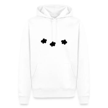 Three Flowers Flower Shape Icon - Men’s Premium Organic Hoodie - white - Front - Nico (187cm)