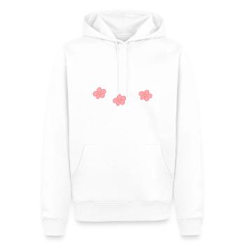 Trois fleurs fleur plante fleur rose fleur - Sweat à capuche Premium bio Homme - blanc - Devant - Nico (187cm)