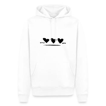 drei herzen herz liebe symbol punkt - Männer Premium Bio Hoodie - Weiß - Vorne - Nico (187cm)
