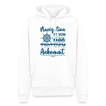 Segeln Segler Segelboot Kapitän Navigation - Männer Premium Bio Hoodie - Weiß - Vorne - Nico (187cm)