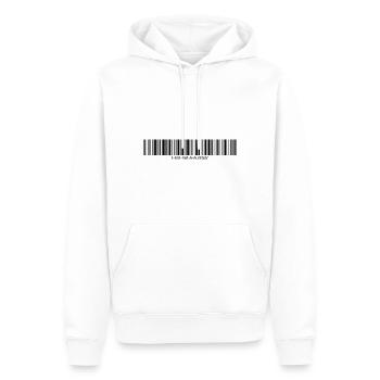 I am not a number barcode - Männer Premium Bio Hoodie - Weiß - Vorne - Nico (187cm)