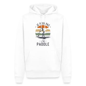 Je peux pas j'ai Paddle humour cadeau - Sweat à capuche Premium bio Homme - blanc - Devant - Nico (187cm)