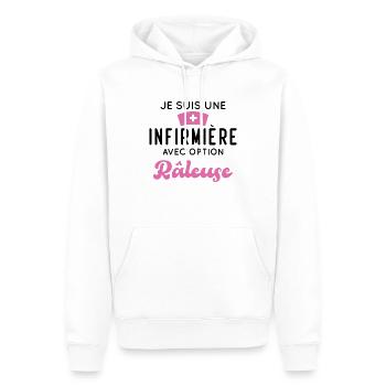 Je suis une infirmière avec option râleuse - Sweat à capuche Premium bio Homme - blanc - Devant - Nico (187cm)