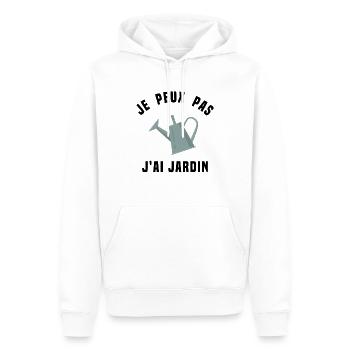 Je Peux Pas J'ai Jardin Cadeau De Jardinage - Sweat à capuche Premium bio Homme - blanc - Devant - Nico (187cm)