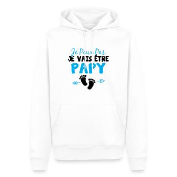 Je peux pas je vais être papy Cadeau Grand-père - Sweat à capuche Premium bio Homme - blanc - Devant - Nico (187cm)