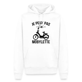 Je Peux Pas J'ai Mobylette Humour Cadeau - Sweat à capuche Premium bio Homme - blanc - Devant - Nico (187cm)