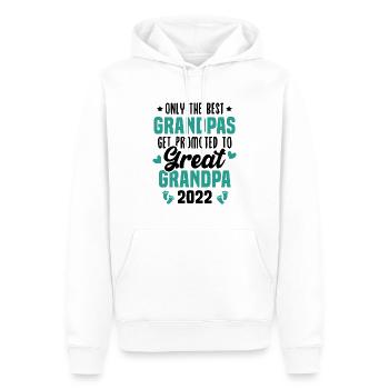 Les meilleurs grands-pères sont promus en 2022 - Sweat à capuche Premium bio Homme - blanc - Devant - Nico (187cm)