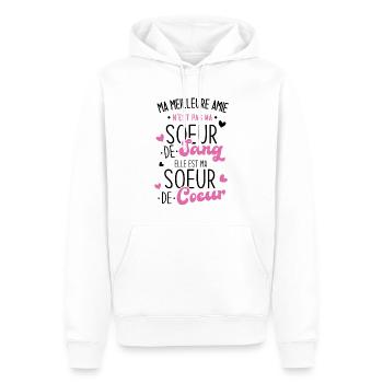Ma Meilleure Amie N'est Pas Ma Soeur De Sang Elle - Sweat à capuche Premium bio Homme - blanc - Devant - Nico (187cm)