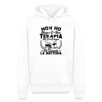 J'ai juste besoin de jouer de la batterie - Sweat à capuche Premium bio Homme - blanc - Devant - Nico (187cm)