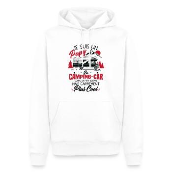 Je suis papy en camping-car comme un papy normal - Sweat à capuche Premium bio Homme - blanc - Devant - Nico (187cm)