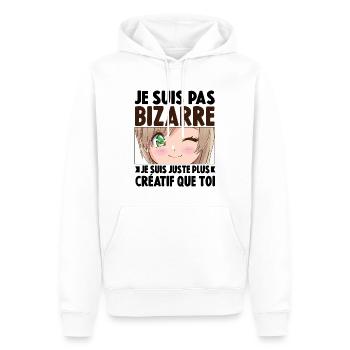 Je ne suis pas bizarre, je suis juste plus créatif - Sweat à capuche Premium bio Homme - blanc - Devant - Nico (187cm)