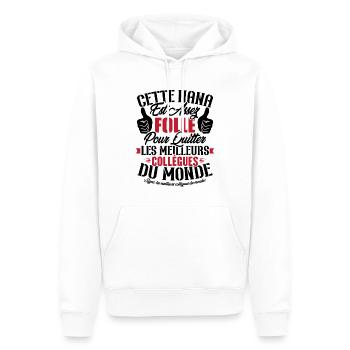 Collègue Nana, Cadeau meilleurs collègues du monde - Sweat à capuche Premium bio Homme - blanc - Devant - Nico (187cm)
