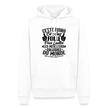Collègue Nana, Cadeau meilleurs collègues du monde - Sweat à capuche Premium bio Homme - blanc - Devant - Nico (187cm)