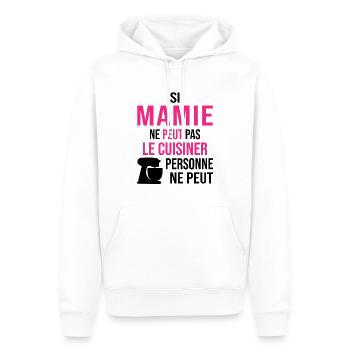 Si mamie ne peut pas le cuisiner, personne ne peut - Sweat à capuche Premium bio Homme - blanc - Devant - Nico (187cm)