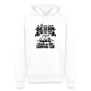 Pas besoin de thérapie, besoin de mon camping-car - Sweat à capuche Premium bio Homme - blanc - Devant - Nico (187cm)