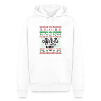 This is my christmas pajama shirt - Men’s Premium Organic Hoodie - white - Front - Nico (187cm)