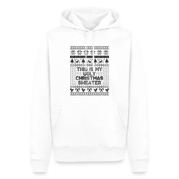 Das ist mein hässlicher Weihnachtspullover - Männer Premium Bio Hoodie - Weiß - Vorne - Nico (187cm)