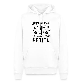 Ich kann nicht, ich bin zu klein - Männer Premium Bio Hoodie - Weiß - Vorne - Nico (187cm)