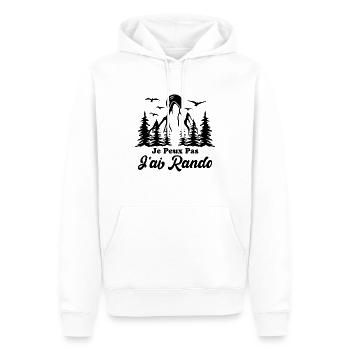 Ich kann nicht wandern - Männer Premium Bio Hoodie - Weiß - Vorne - Nico (187cm)