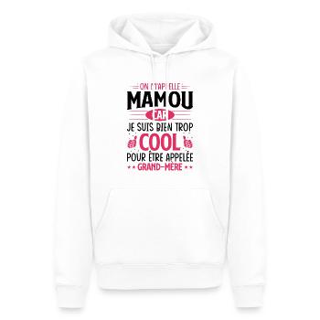 On m'appelle mamou - Sweat à capuche Premium bio Homme - blanc - Devant - Nico (187cm)