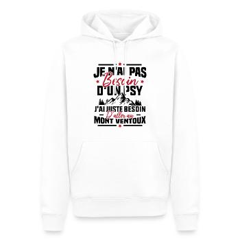 J'ai juste besoin d'aller au mont ventoux Humour - Sweat à capuche Premium bio Homme - blanc - Devant - Nico (187cm)