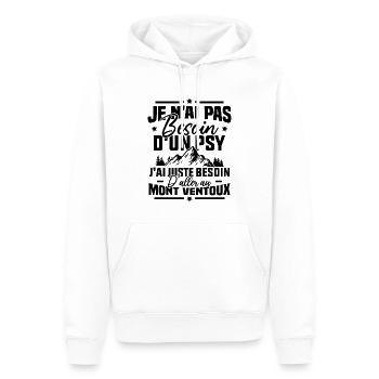 J'ai juste besoin d'aller au mont ventoux Humour - Sweat à capuche Premium bio Homme - blanc - Devant - Nico (187cm)