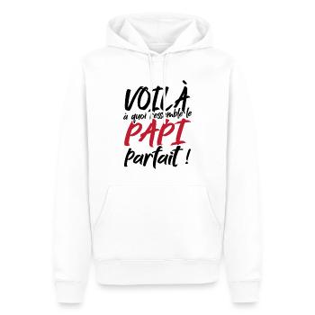Voilà à quoi ressemble le papi parfait - Sweat à capuche Premium bio Homme - blanc - Devant - Nico (187cm)