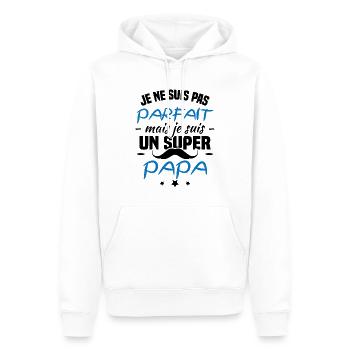 Je ne suis pas parfait mais je suis un super papa - Sweat à capuche Premium bio Homme - blanc - Devant - Nico (187cm)
