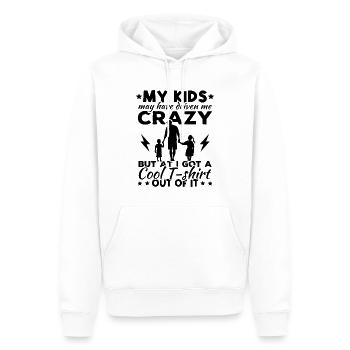 Mes enfants m’ont peut-être rendu fou - Sweat à capuche Premium bio Homme - blanc - Devant - Nico (187cm)