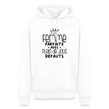 Femme parfaite avec plein de jolis défauts - Sweat à capuche Premium bio Homme - blanc - Devant - Nico (187cm)