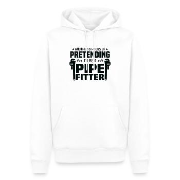 Weitere 8 Stunden, in denen ich so tue, als wäre ich ein Rohrinstallateur - Männer Premium Bio Hoodie - Weiß - Vorne - Nico (187cm)