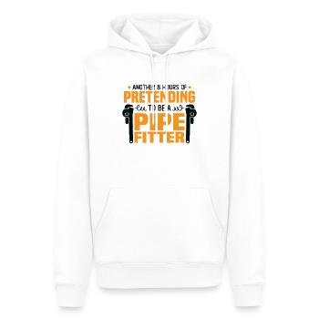 Weitere 8 Stunden, in denen ich so tue, als wäre ich ein Rohrinstallateur - Männer Premium Bio Hoodie - Weiß - Vorne - Nico (187cm)