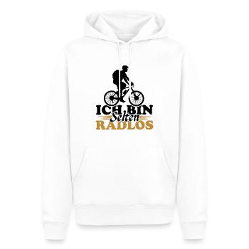 Ich Bin Selten Radlos Fahrrad Fahrradfahrer Männer - Männer Premium Bio Hoodie - Weiß - Vorne - Nico (187cm)
