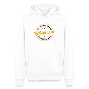 Le meilleur beau-père du monde - Sweat à capuche Premium bio Homme - blanc - Devant - Nico (187cm)