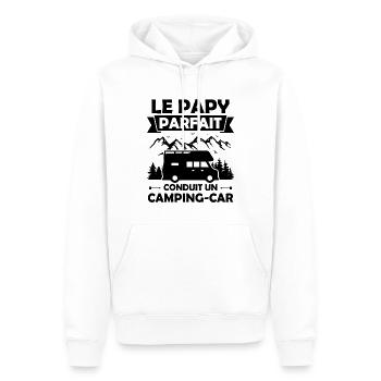 Le papy parfait conduit un camping car - Sweat à capuche Premium bio Homme - blanc - Devant - Nico (187cm)