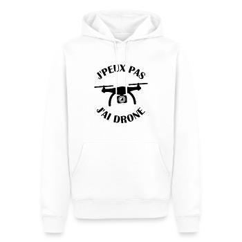 J peux pas j ai Drone - Sweat à capuche Premium bio Homme - blanc - Devant - Nico (187cm)