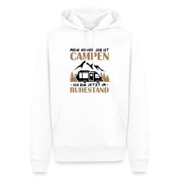 Renter Camping Geschenk - Männer Premium Bio Hoodie - Weiß - Vorne - Nico (187cm)