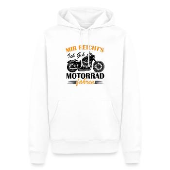Mir reichts ich geh Motorrad fahren - Männer Premium Bio Hoodie - Weiß - Vorne - Nico (187cm)