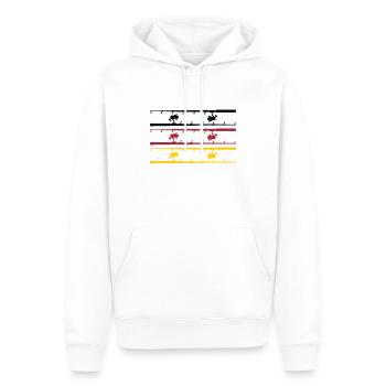 angelrute mit deutschlandflagge - Männer Premium Bio Hoodie - Weiß - Vorne - Nico (187cm)