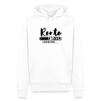 Rente 2024 Loading - Männer Premium Bio Hoodie - Weiß - Vorne - Nico (187cm)