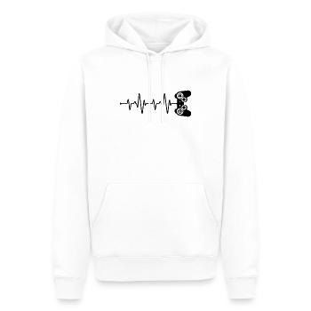 Battement de cœur du joueur - Sweat à capuche Premium bio Homme - blanc - Devant - Nico (187cm)