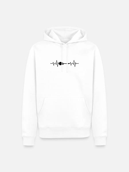 Guitar Heartbeat - Men’s Premium Organic Hoodie - white