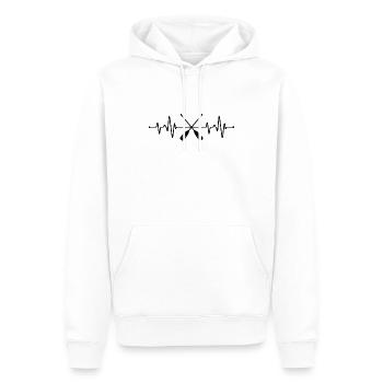 Battement de cœur du kayak - Sweat à capuche Premium bio Homme - blanc - Devant - Nico (187cm)