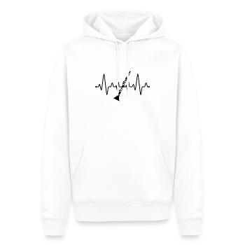 Clarinetist Heartbeat - Men’s Premium Organic Hoodie - white - Front - Nico (187cm)