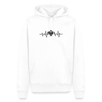 Battement de cœur du joueur de pickleball - Sweat à capuche Premium bio Homme - blanc - Devant - Nico (187cm)