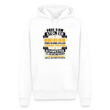 Ich stolzer bruder wundervollen lieben schwester - Männer Premium Bio Hoodie - Weiß - Vorne - Nico (187cm)